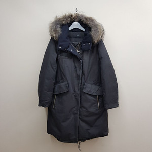 한섬 시스템 퍼 후드 구스다운 롱패딩 82-94-160