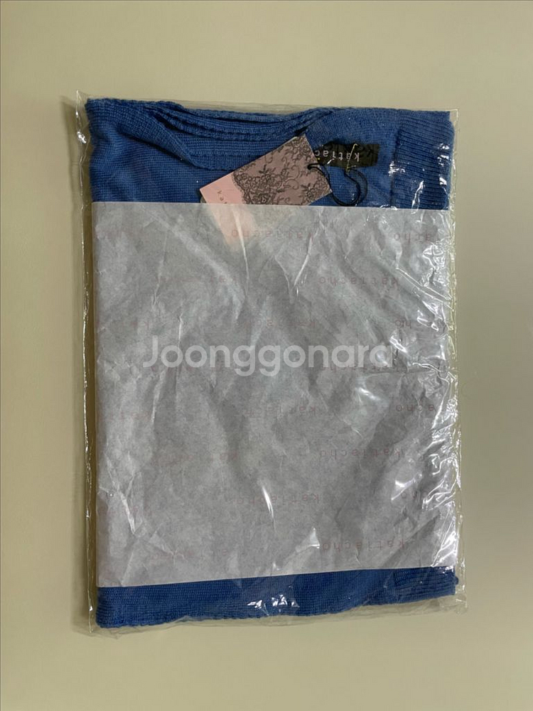 카티아조 블랙 레이블 럭셔리 울 머플러 리치블루 새상품--9