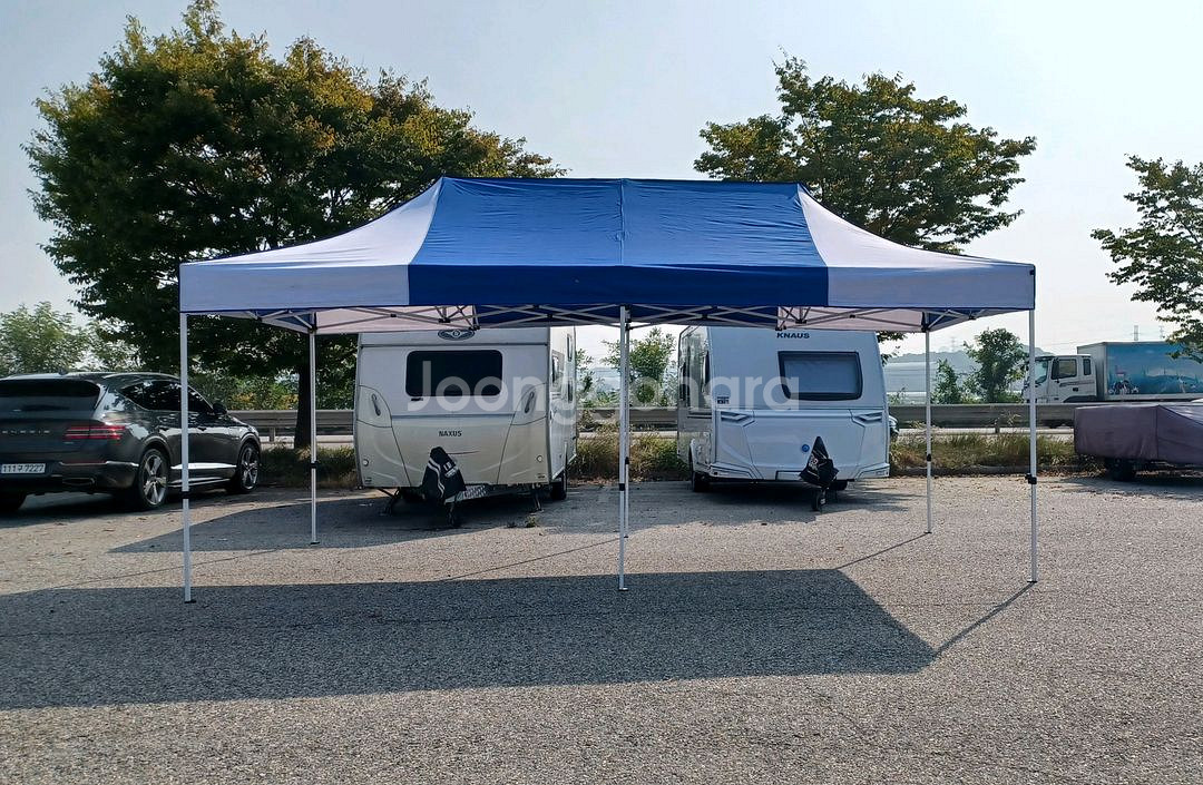 (미개봉)3x6캐노피 천막 자바라 이동식 그늘막--0