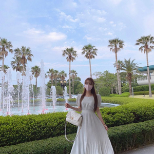 메이윤 플리츠 원피스 롱ver 데일리민트