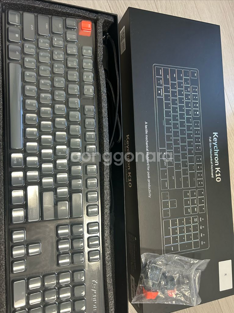 키크론 k10 풀배열 white led 기계식 갈축--0