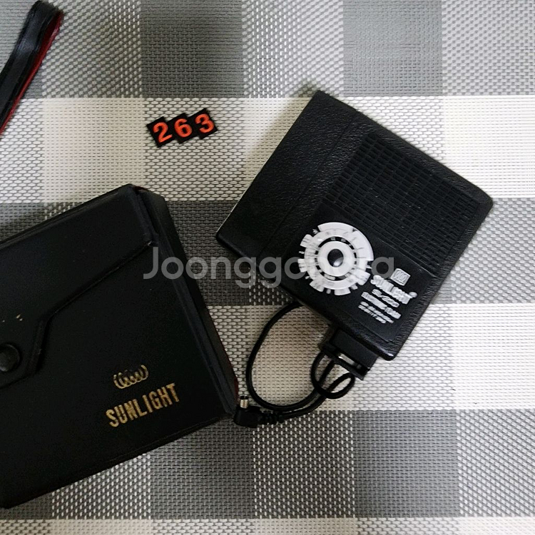 썬라이트 SL 200 스트로브 플래시 케이스포함--1