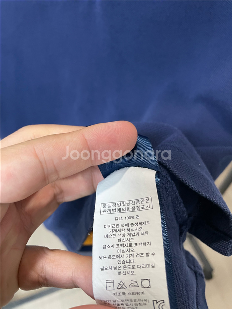 폴로 랄프로렌 스키니 폴로 여성 네이비 반팔 카라티--5