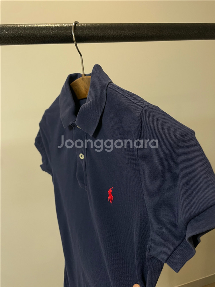 폴로 랄프로렌 스키니 폴로 여성 네이비 반팔 카라티--8