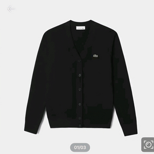 라코스테 방모 가디건 블랙 L