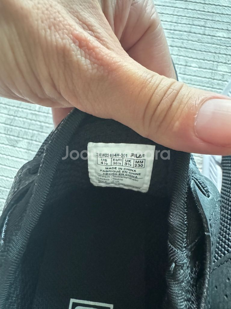 휠라 피어플렉스 키즈 검정색 230mm--3