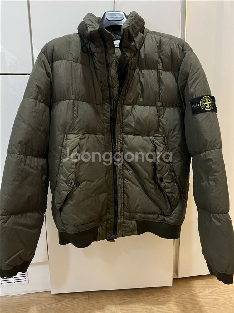 스톤아일랜드 카키 크링클랩스패딩 L (새상품급)--0
