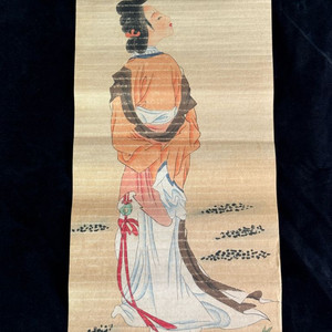 [골동품/고화] 청대 화가 판전융의 미인도 그림(3)