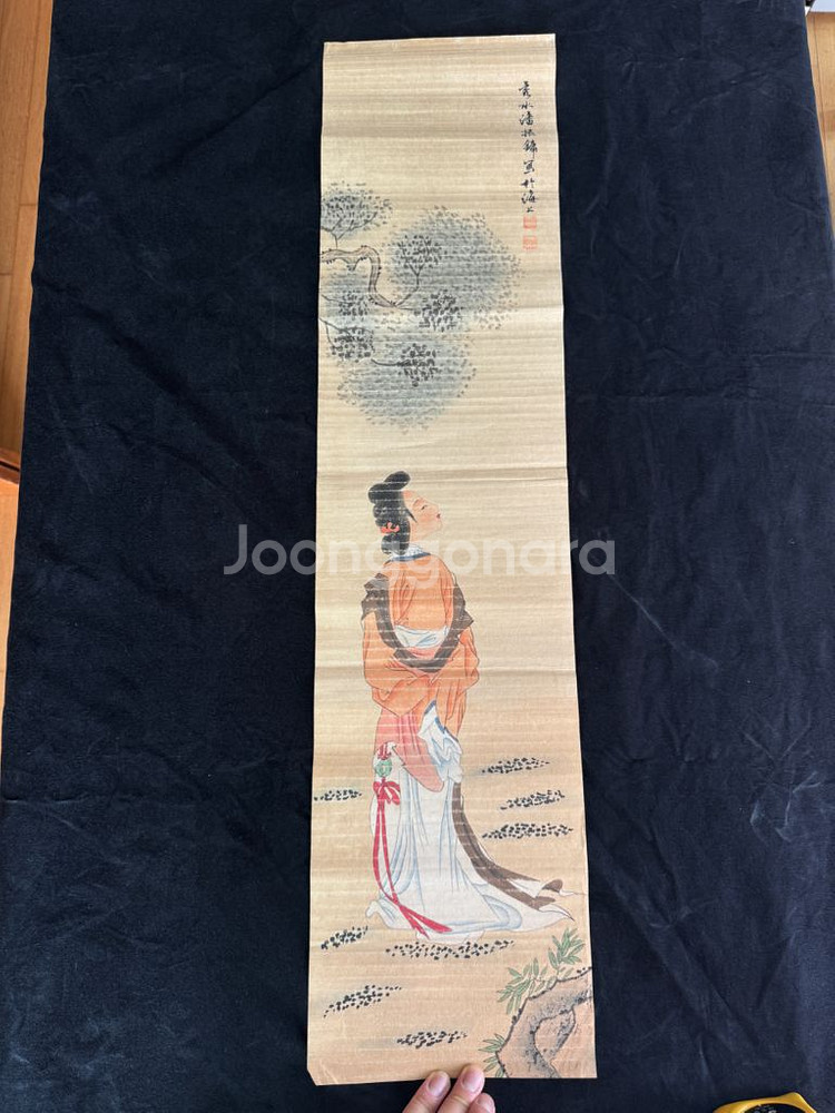 [골동품/고화] 청대 화가 판전융의 미인도 그림(3)--1