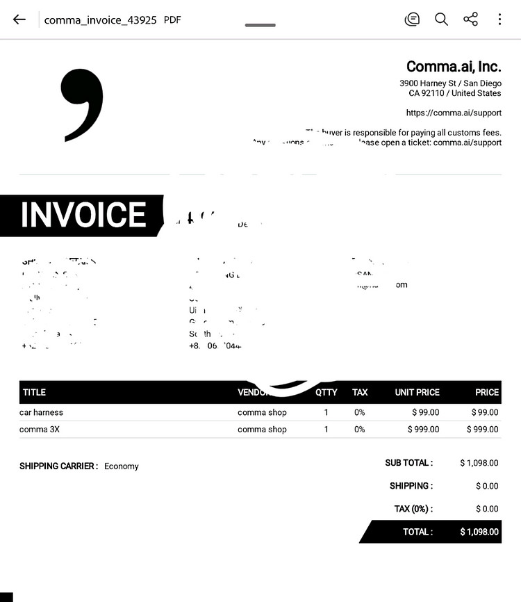 오픈파일럿 Comma 3X +현대 기아 P 하네스 정품--9