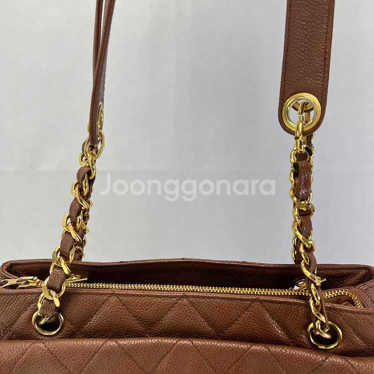 샤넬 클래식 CC 퀄팅 캐비어 숄더백--7