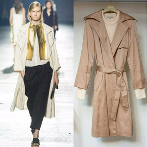 드리스반노튼 로즈골드 와이드라펠 트렌치