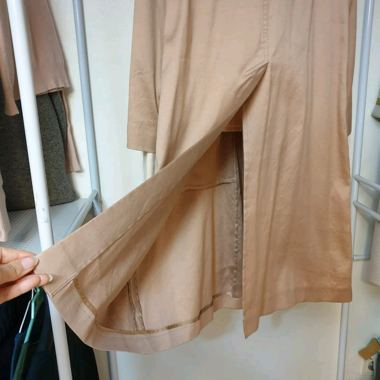 드리스반노튼 로즈골드 와이드라펠 트렌치--4