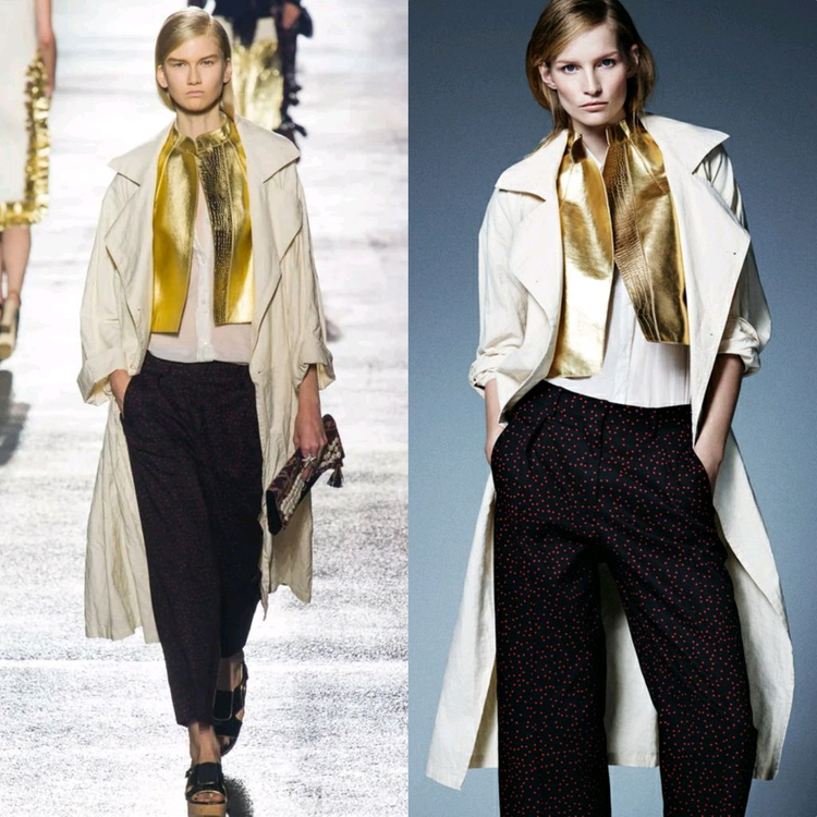 드리스반노튼 로즈골드 와이드라펠 트렌치--9