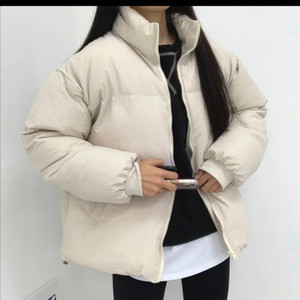 흰색 미디패딩