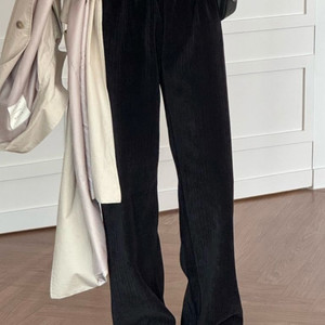 (F) 골덴 코듀로이 밴딩 팬츠 블랙