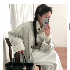 유인어스 하프 트렌치 코트 (연그레이)