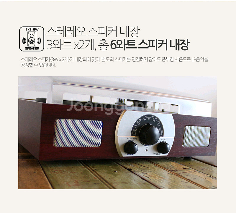 스카이디지탈 ARIA 턴테이블 + FM라디오--1