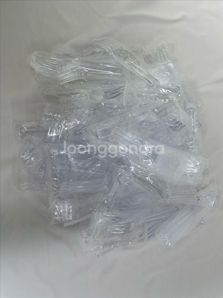 일회용포크 개별포장 12cm (새상품)--2