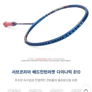 서브코리아 다이나믹 810 배드민턴 라켓