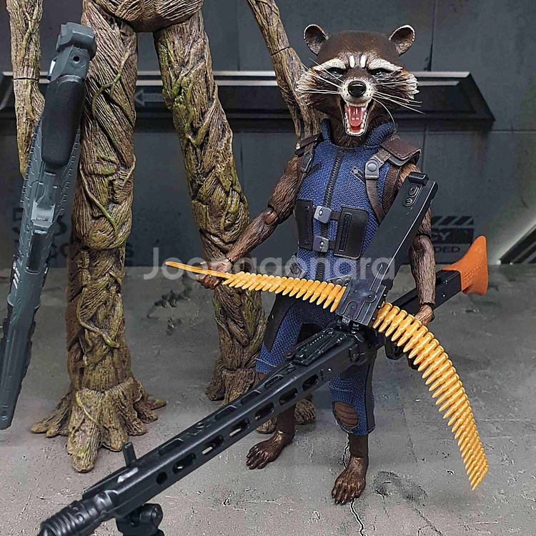 핫토이 로켓+그루트 단품 12인치 피규어--2