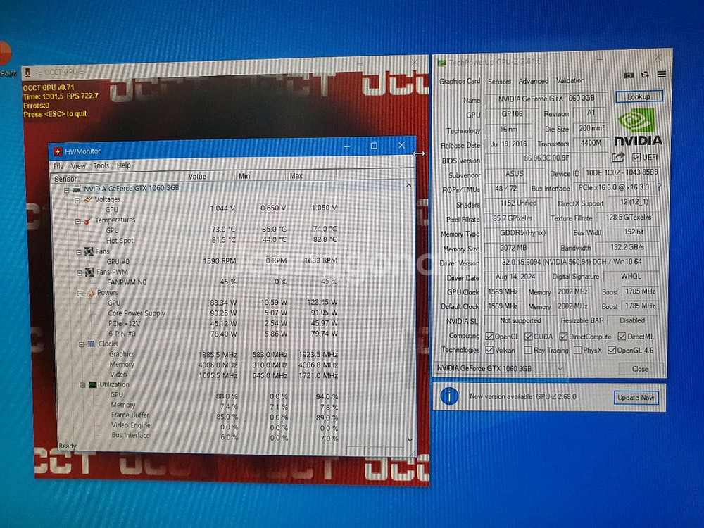 ASUS GTX 1060 3GB 화이트 그래픽카드--4