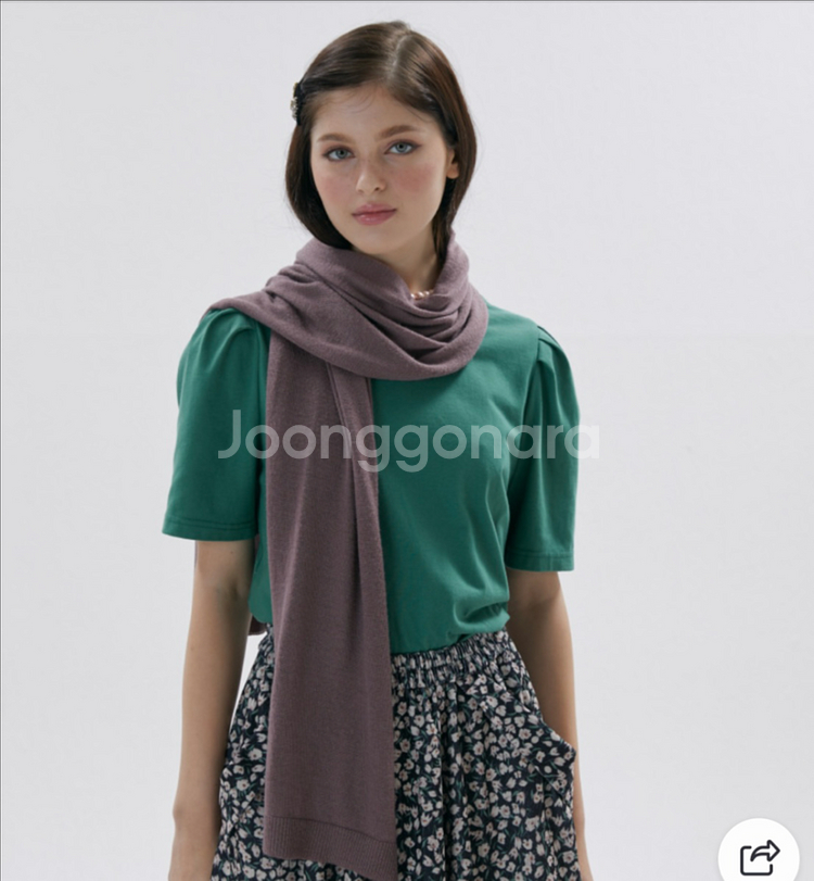 카티아조 블랙 레이블 럭셔리 울 머플러 로지 퍼플--0