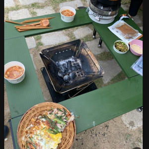 캠핑 화로대 테이블