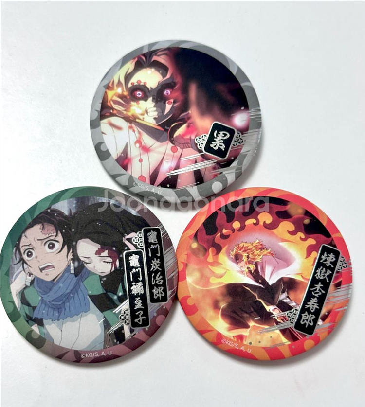 귀멸의 칼날 팝업 루이 탄지로 네즈코 렌고쿠 뱃지--0