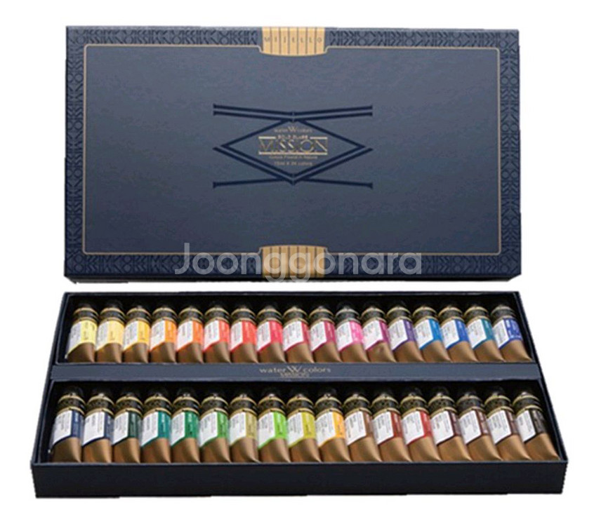 (미개봉)미젤로 미션골드클래스 15ml 34색 수채물감--0