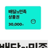 배달의 민족 3만원