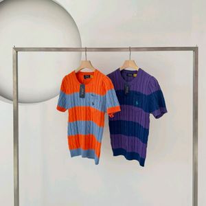 폴로 케이블 2도 스트라이프 니트