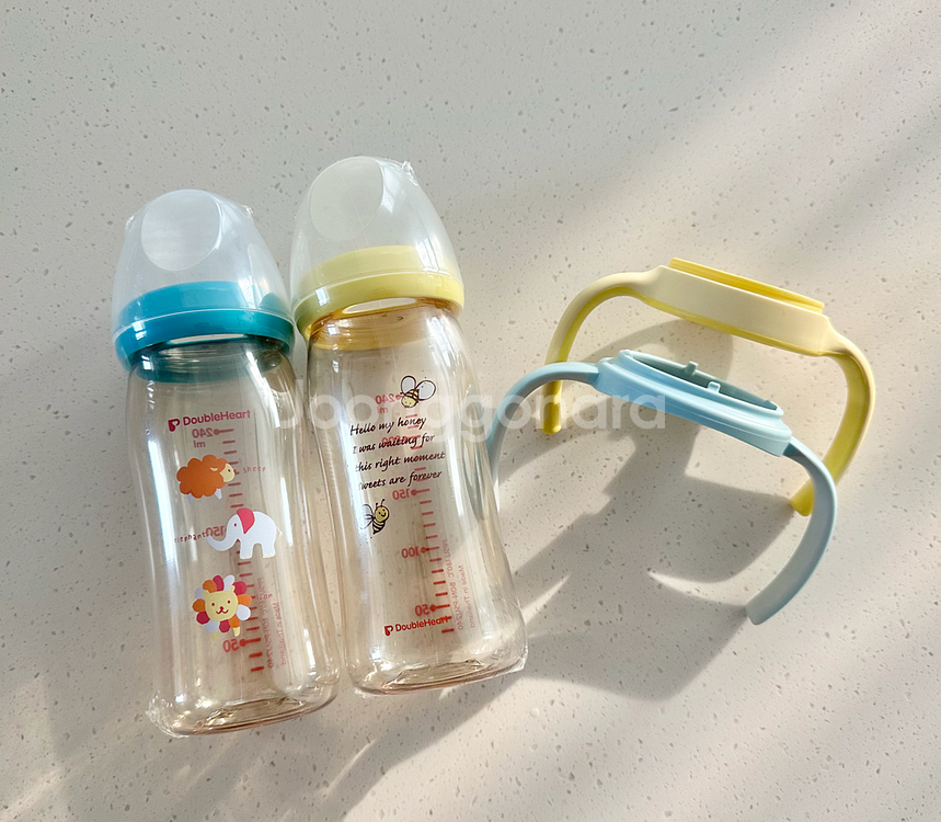 더블하트 젖병 2세대 미개봉 새상품 240ml +손잡이--0