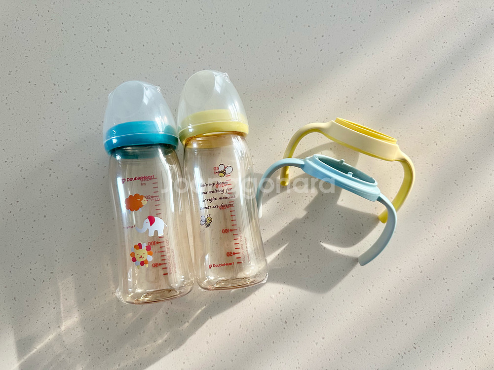 더블하트 젖병 2세대 미개봉 새상품 240ml +손잡이--3
