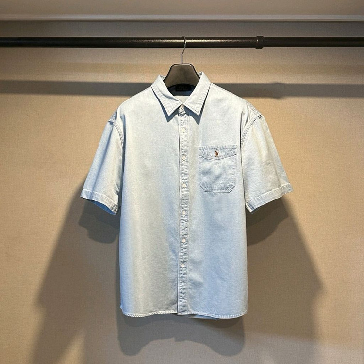 폴로 데님 반팔 셔츠 이미지