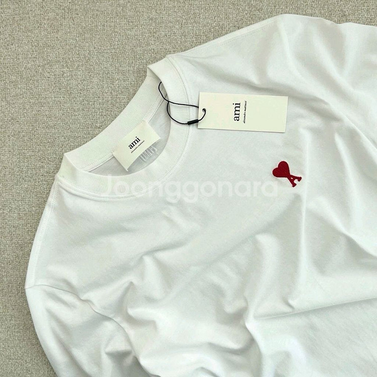 아미 하트로고 반팔티--7