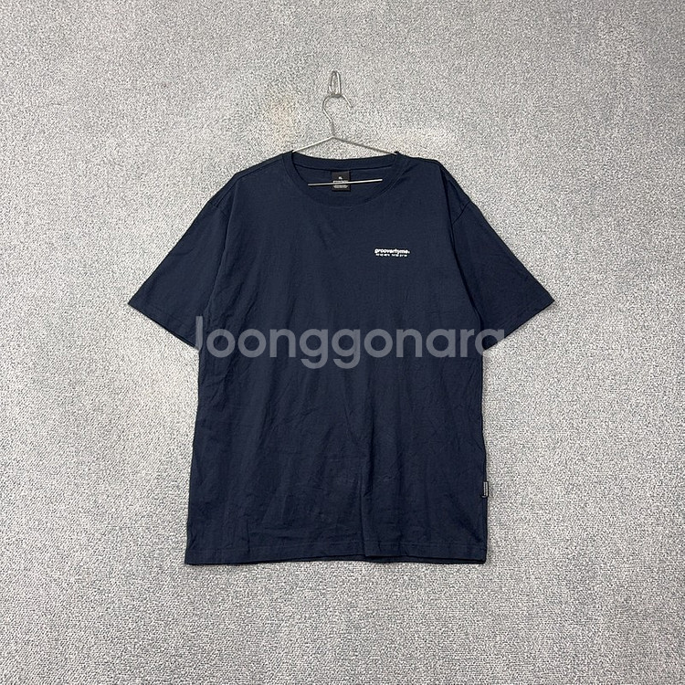 그루브라임 로고 오버핏 네이비 반팔 티 XL(105)--0