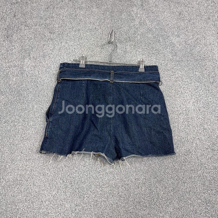 자라 빈티지 데님 벨티드 미니 스커트 M--1