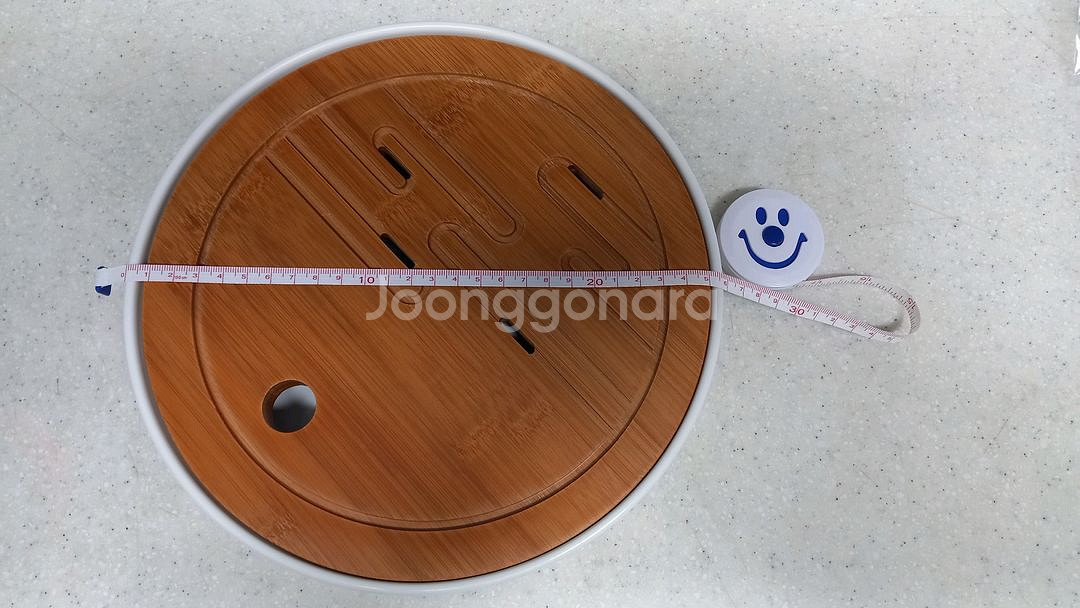 다기트레이 대나무차판 원형 새상품--1