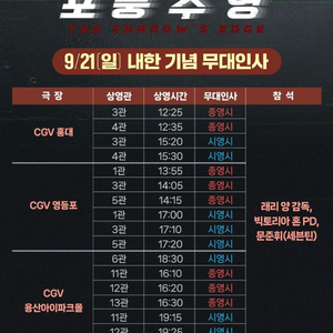 (A열중앙단석) 9/21 용산 포풍추영 무대인사 문준휘