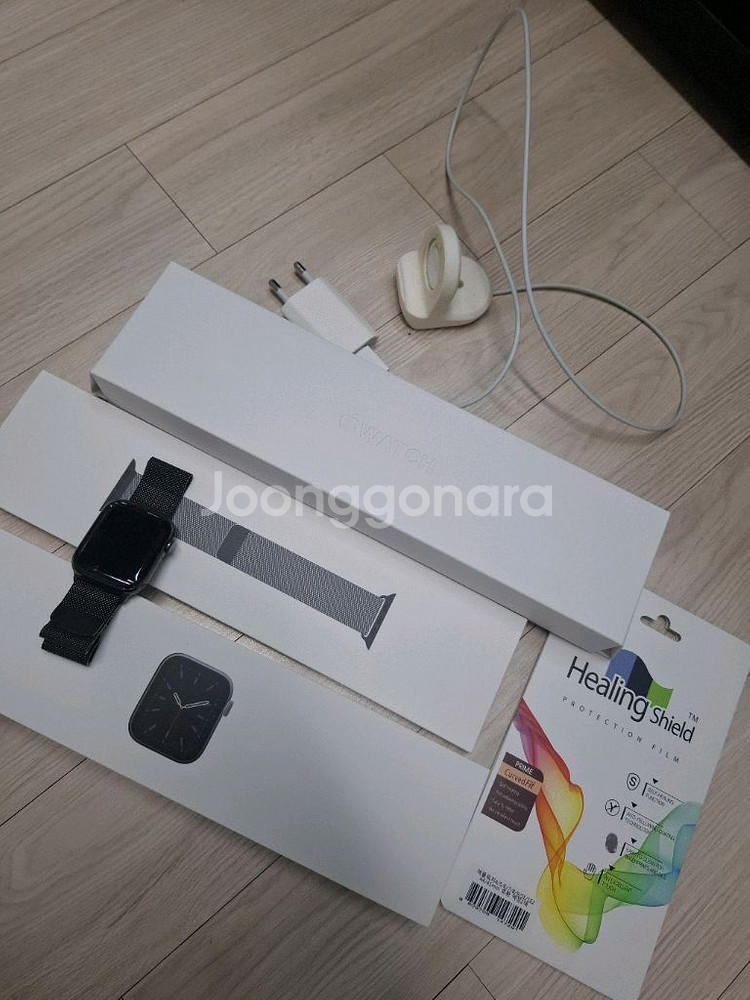 애플워치6 44mm 셀룰러 스테인리스 그래파이트색--1