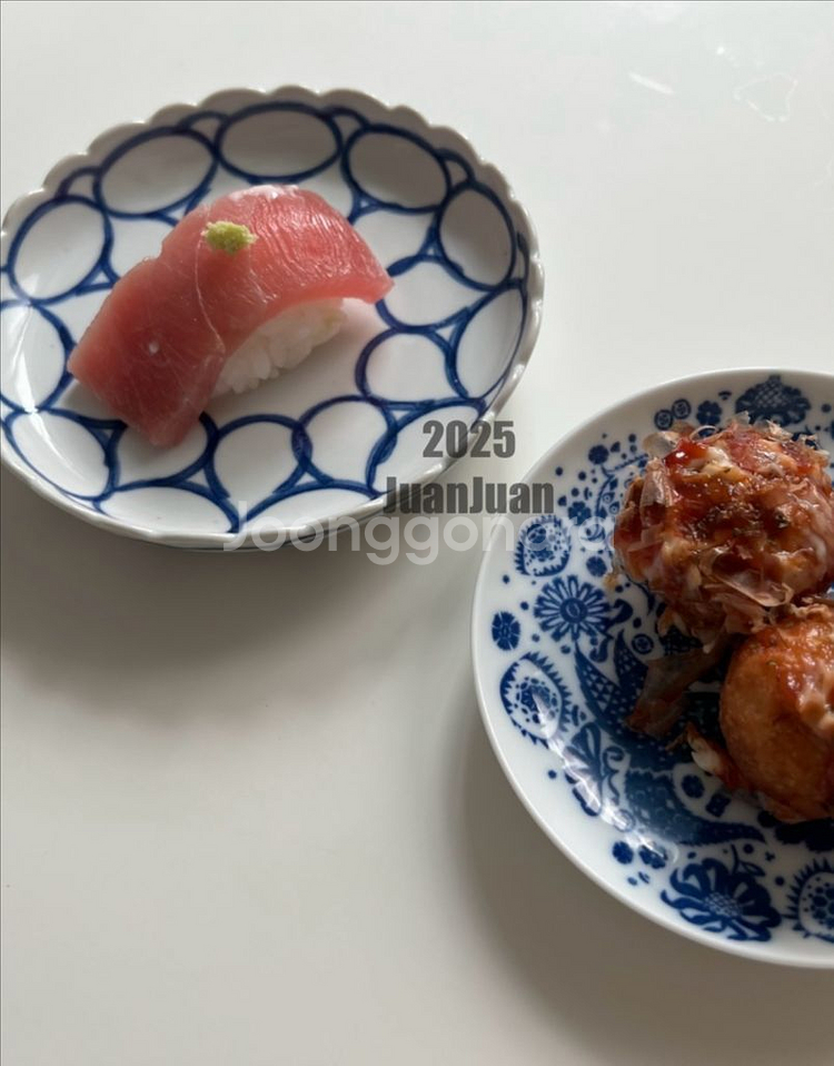 일본 블루 접시 3P(새상품)--2