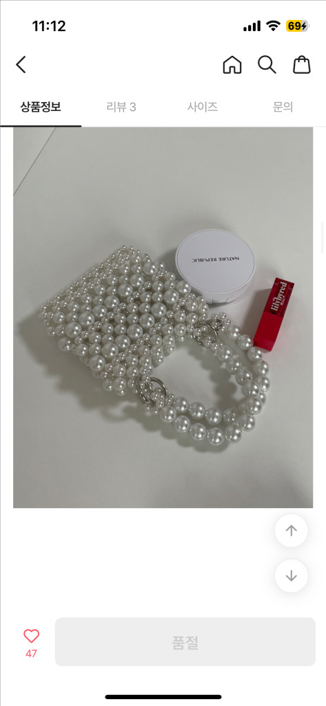 실버백 구슬백 가방 진주 미니 토트 크로스백 미니백 메--4