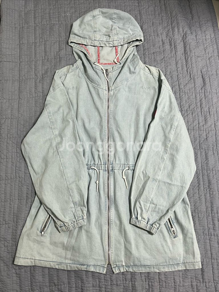 CAVEMPT 카브엠트 데님 후드 코트 연청 XL--0