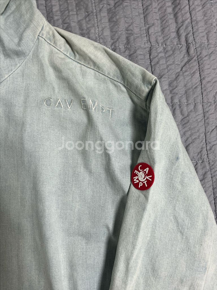 CAVEMPT 카브엠트 데님 후드 코트 연청 XL--1
