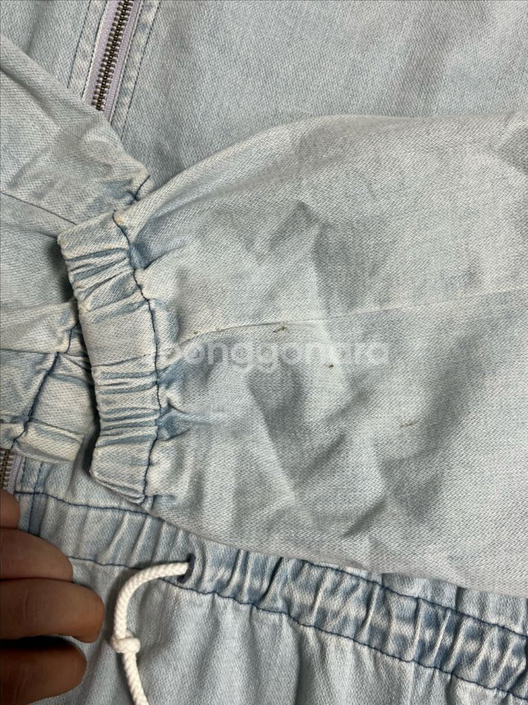 CAVEMPT 카브엠트 데님 후드 코트 연청 XL--4