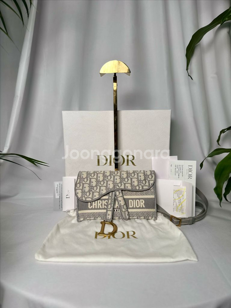 [풀구성]디올 오블리크 새들 그레이 새들백--1