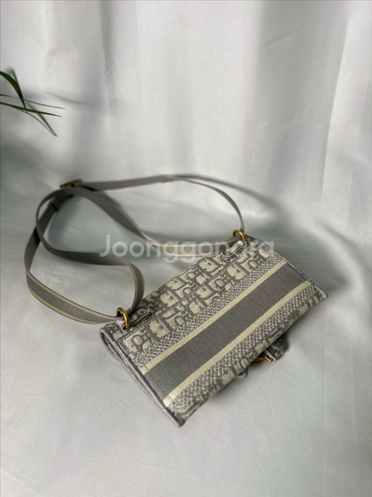 [풀구성]디올 오블리크 새들 그레이 새들백--4