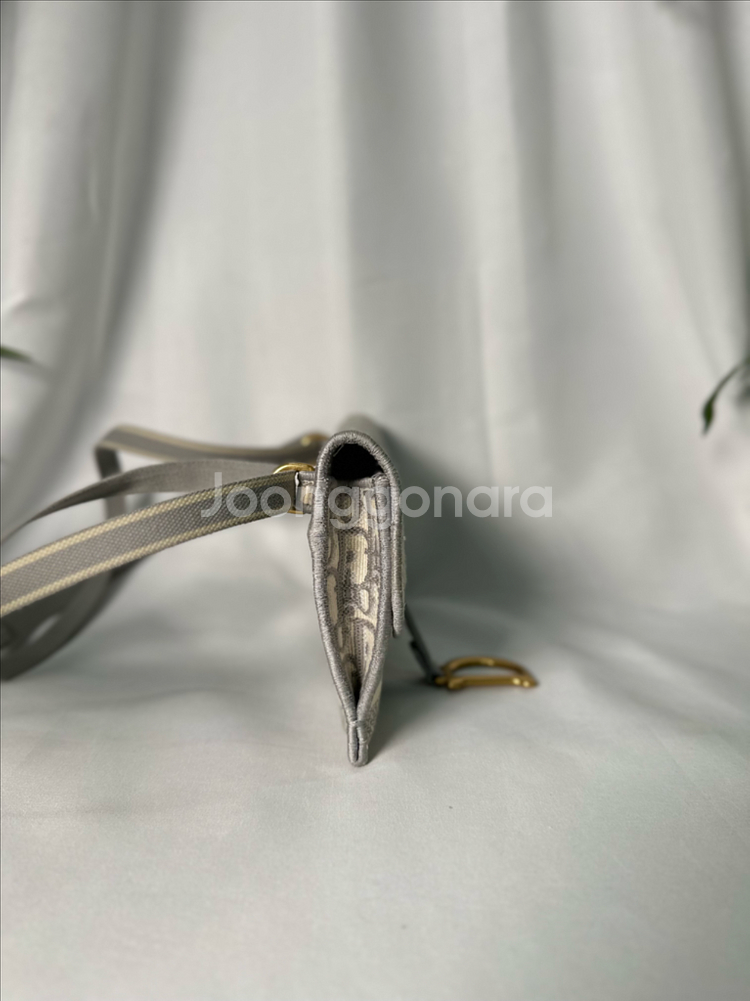 [풀구성]디올 오블리크 새들 그레이 새들백--7