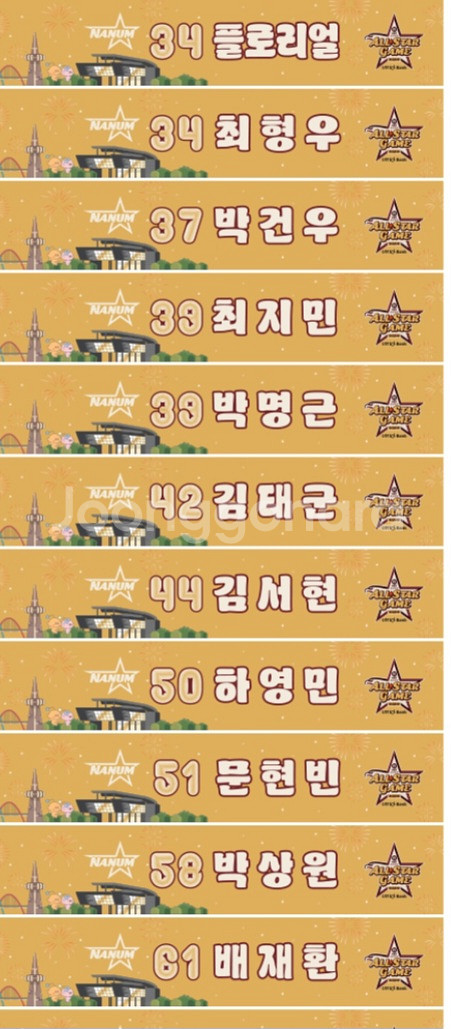 한화이글스 문현빈 올스타전 머플러--2